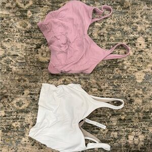 Size 6 lululemon cropped tanks